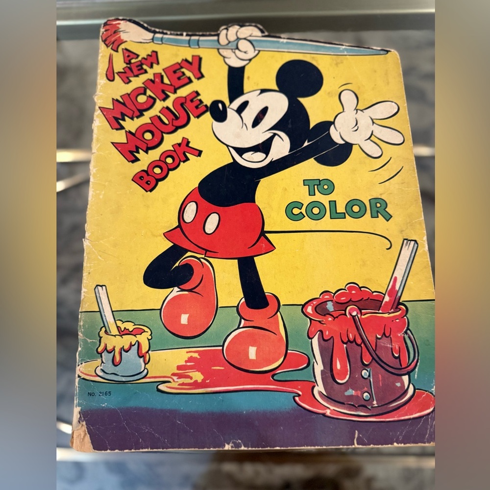 1937 “A New Mickey Mouse Book to Color” – Vintage Disney (Saalfield)